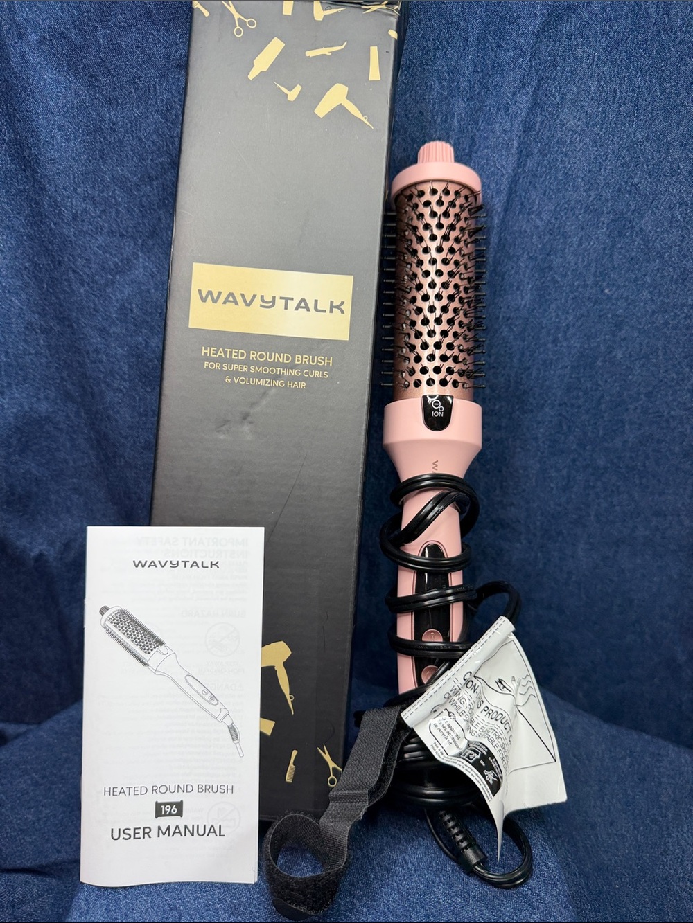 Wavytalk Pink Heated Round Brush - Volumizing Styling Tool